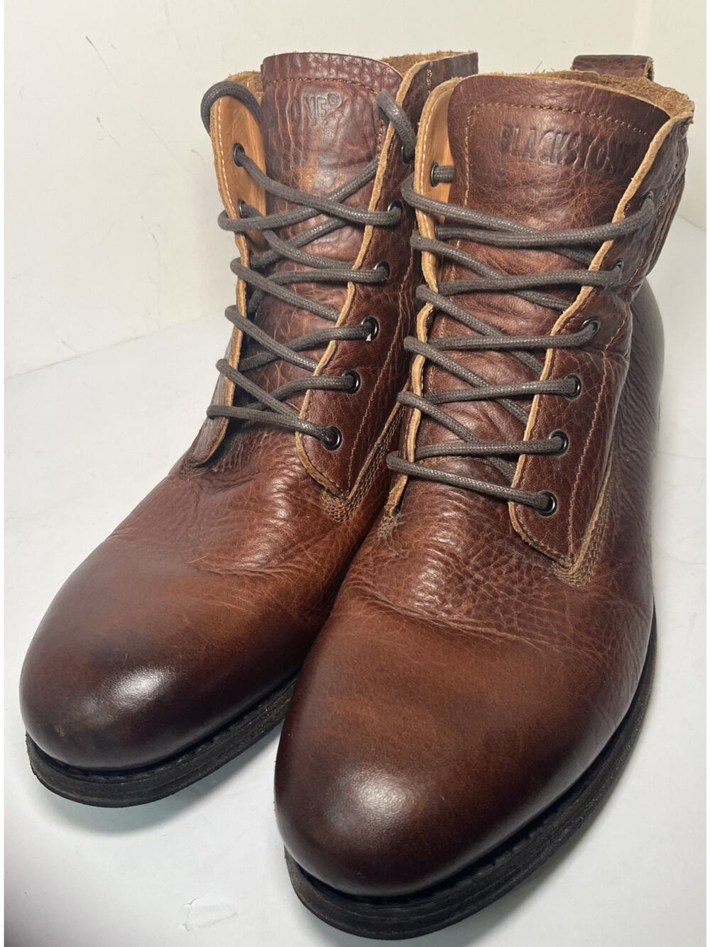 Blackstone Old Yellow Men’s Brown Leather Lace Up Boots Size 12